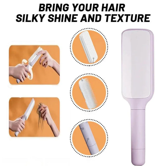 Magic Self-Cleaning Hair Brush - Removes Hair in One Click ~ Anti-Frizz & Scalp Massage.