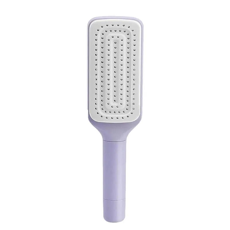 Magic Self-Cleaning Hair Brush - Removes Hair in One Click ~ Anti-Frizz & Scalp Massage.
